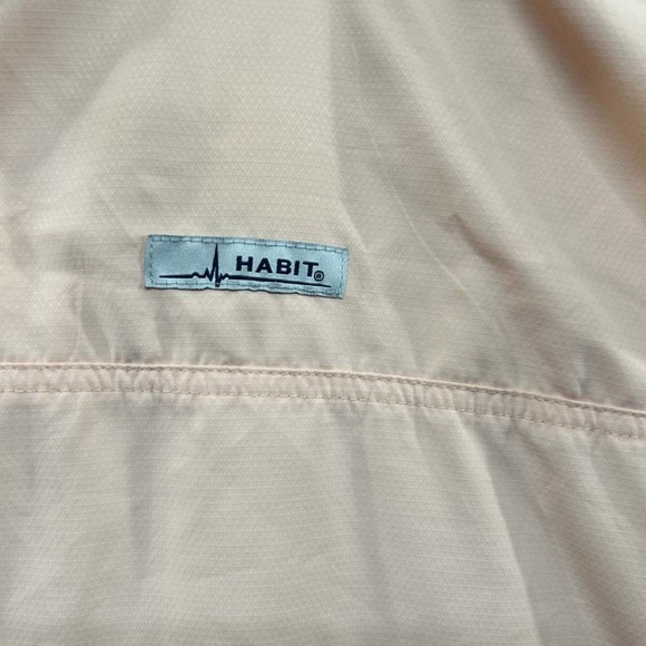 Mens Fishing Shirt Habit Vented Light Weight Solar Protection UV Size XL Peach - Picture 7 of 9